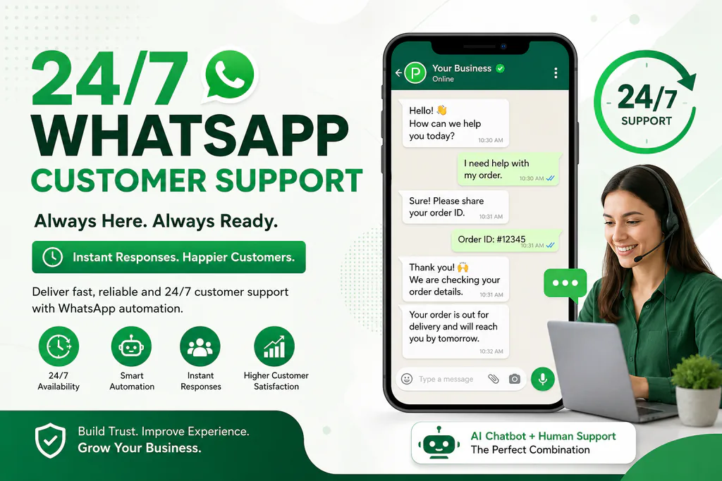 24/7 WhatsApp customer support