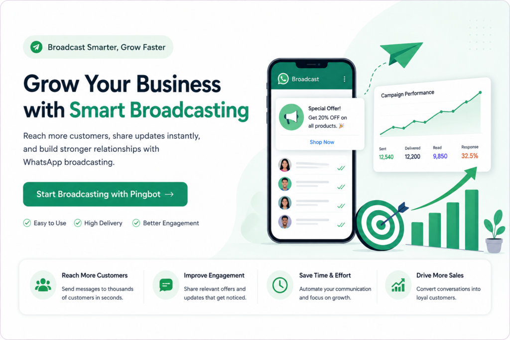 Smart WhatsApp broadcasting solution for business communication